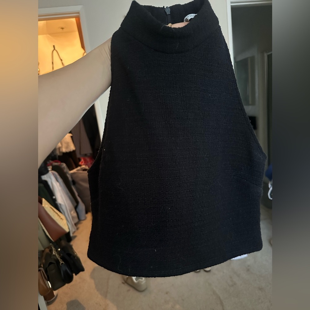 NEW Zara cropped black thick tank
